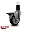 Service Caster 4'' Maroon Poly Swivel 1-3/4'' Expanding Stem Caster with Brake SCC-EX20S414-PPUB-MRN-PLB-134 - alternate 3